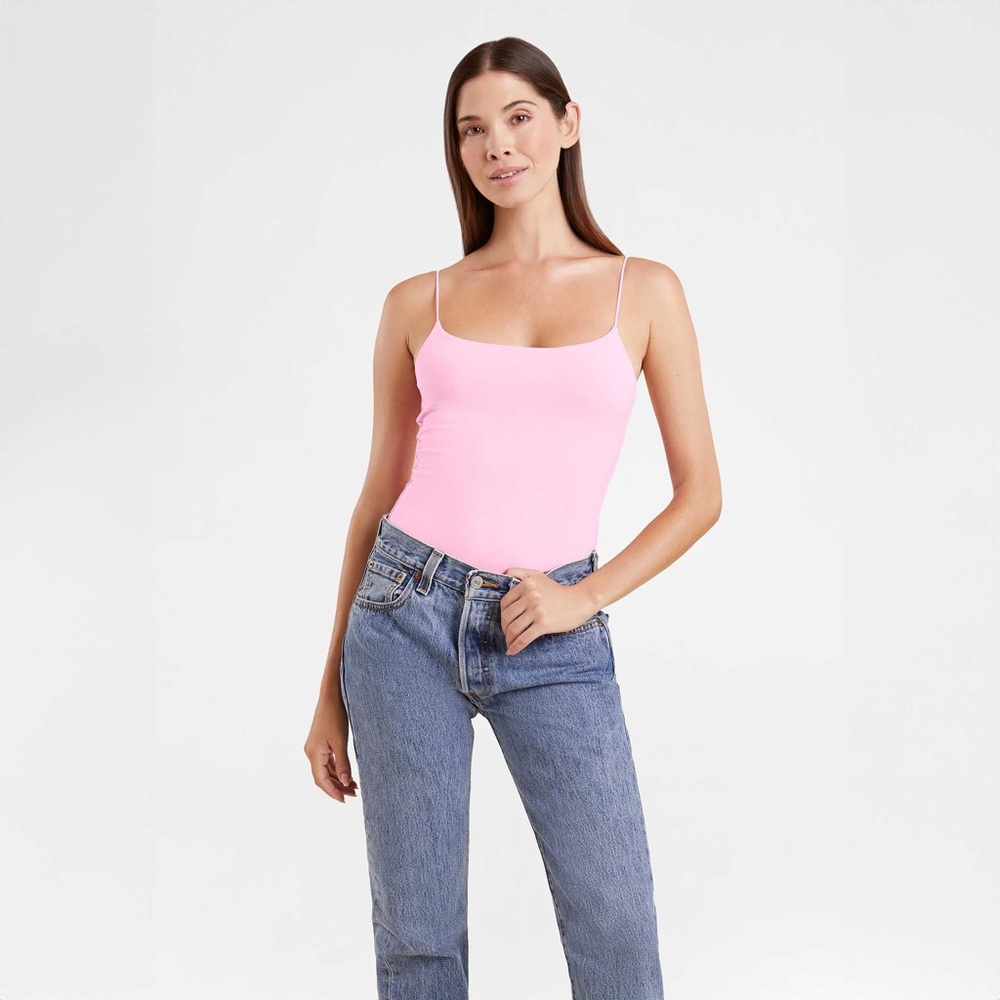 NUUDS BUBBLEGUM PINK CAMI BODYSUIT